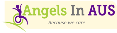 logo Angels in Aus is a registered ndis service provider point cook